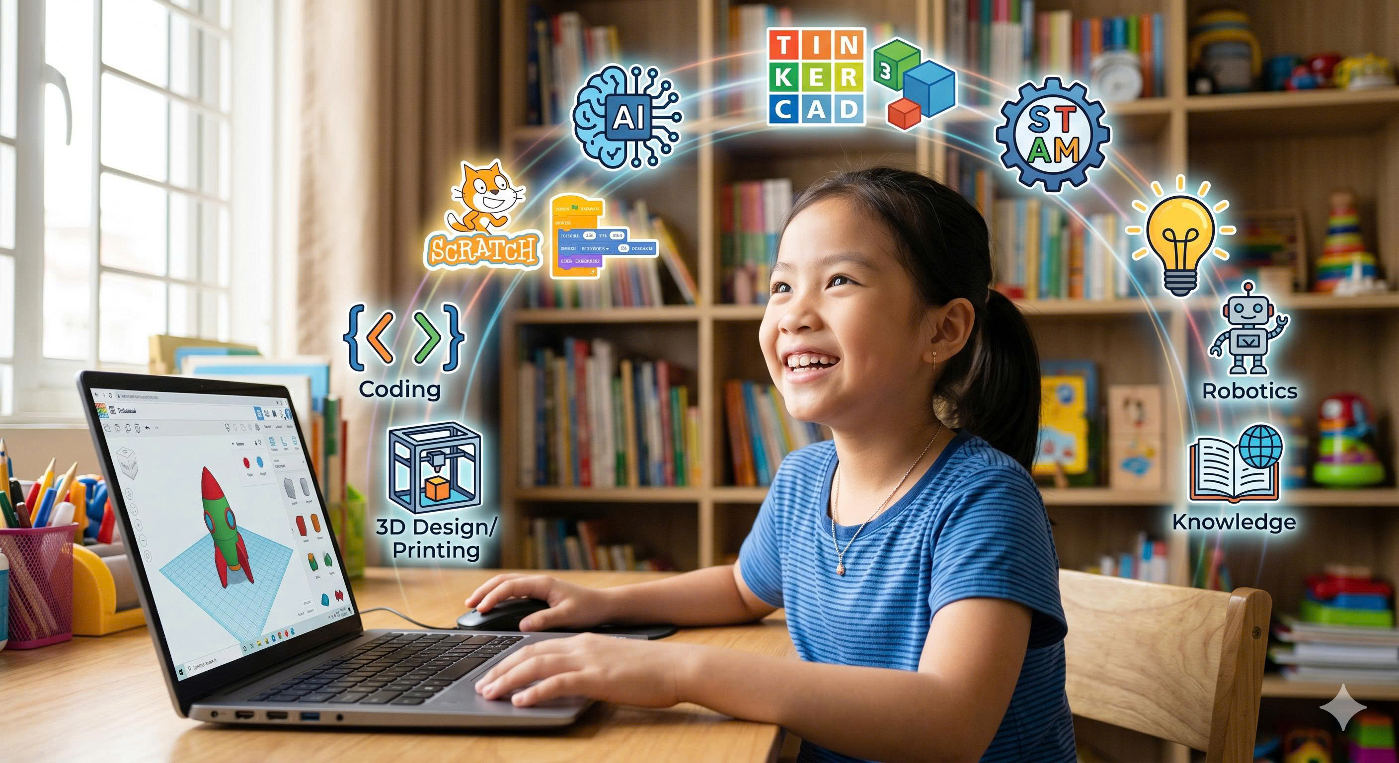 Học viên Kid Engineer học công nghệ